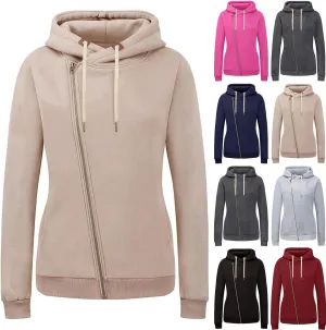 Oversized Zip Up Hoodie Women Fleece Drawstring Hooded Sweatshirt Y2k Full Zip Hoodies Comfy Sweat Shirt with Pockets