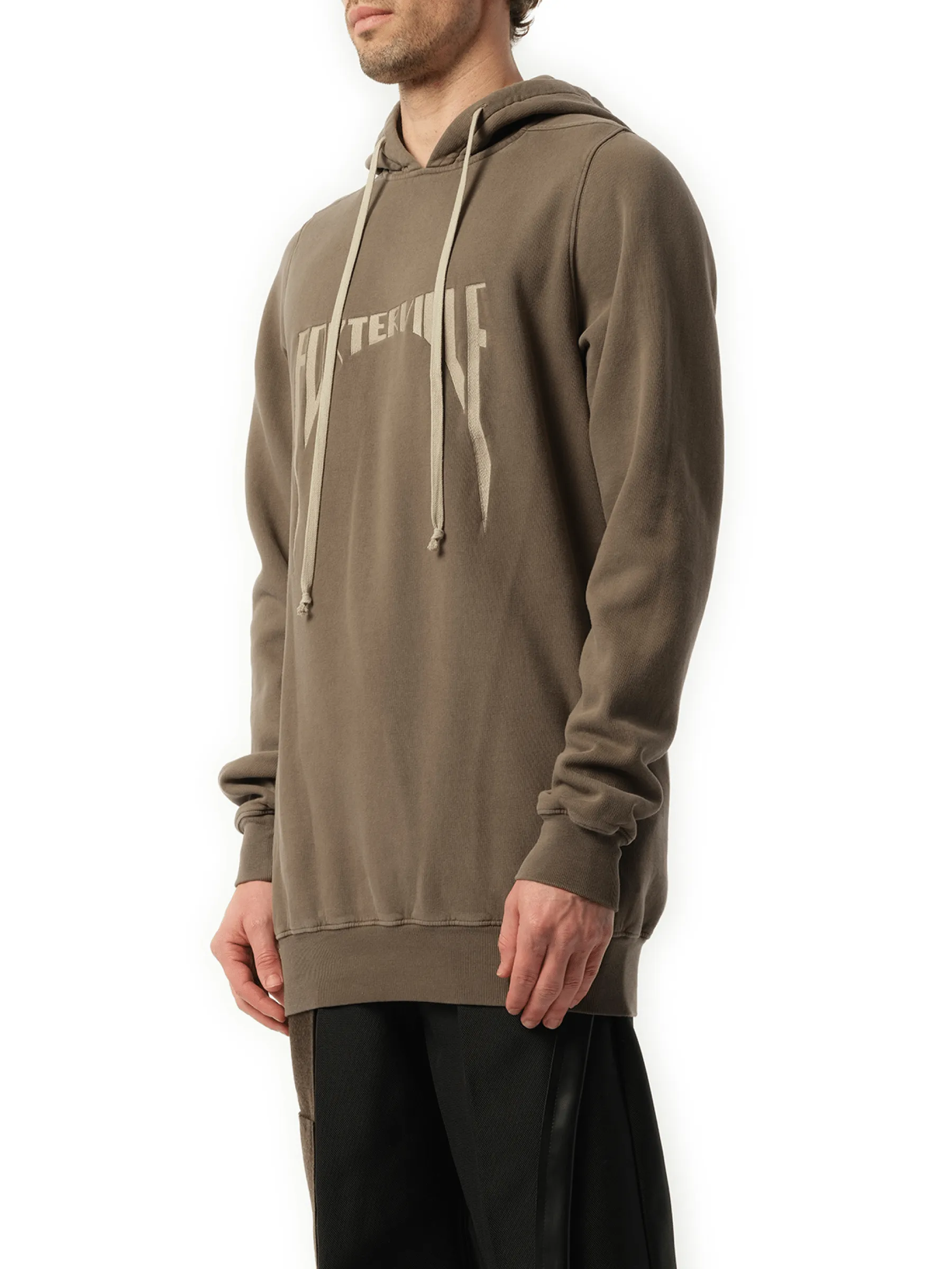 Porterville Embroidered Hoodie in Dust/Pearl