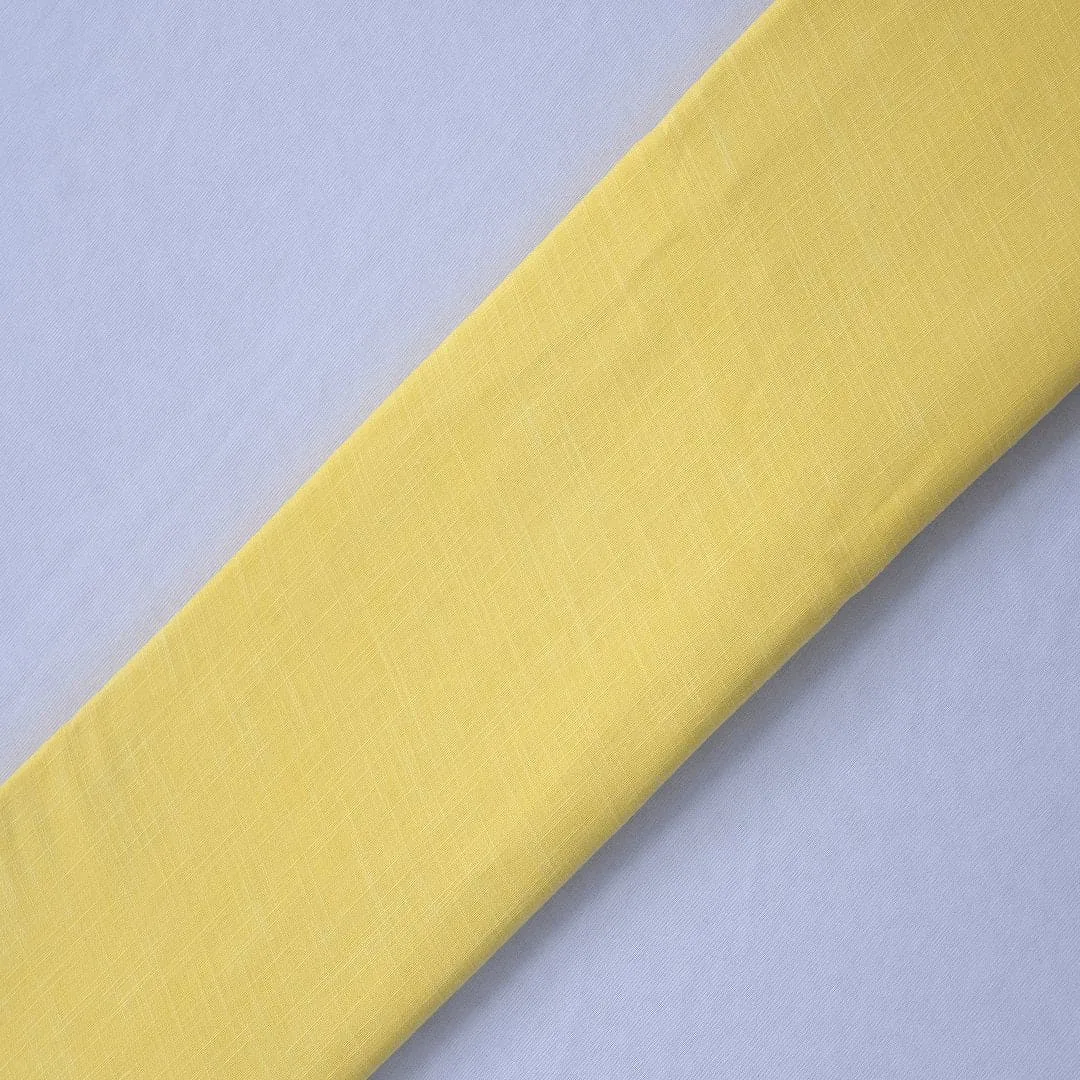 Pure Slub Cotton Fabric - Yellow