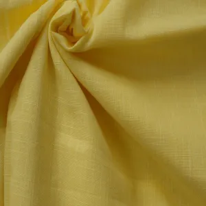 Pure Slub Cotton Fabric - Yellow