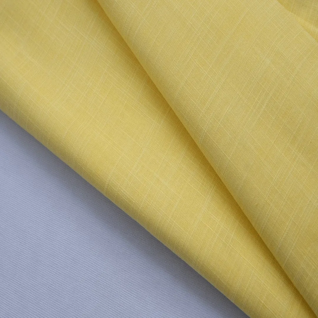 Pure Slub Cotton Fabric - Yellow