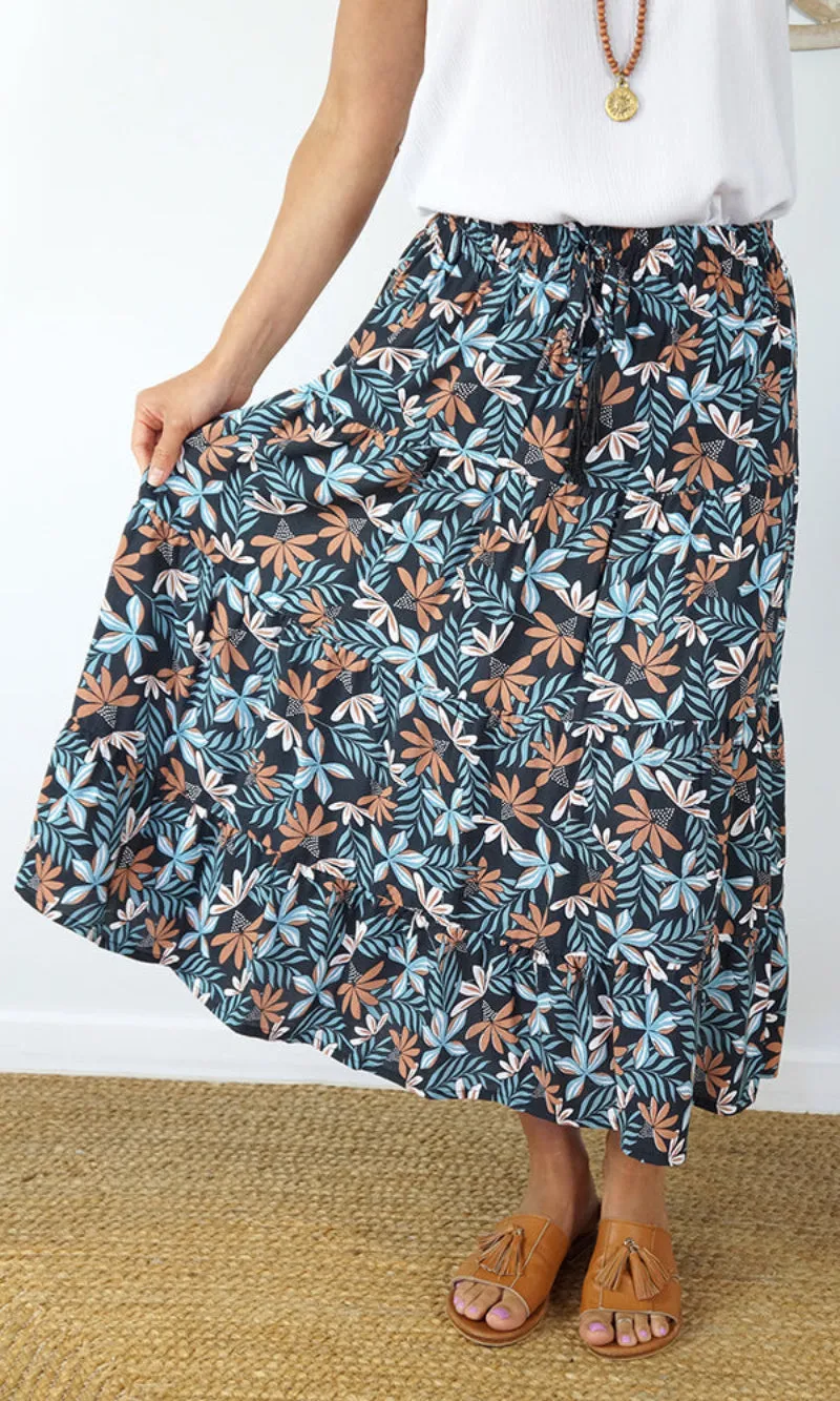 Rayon Skirt Tiered Sierra, More Colours