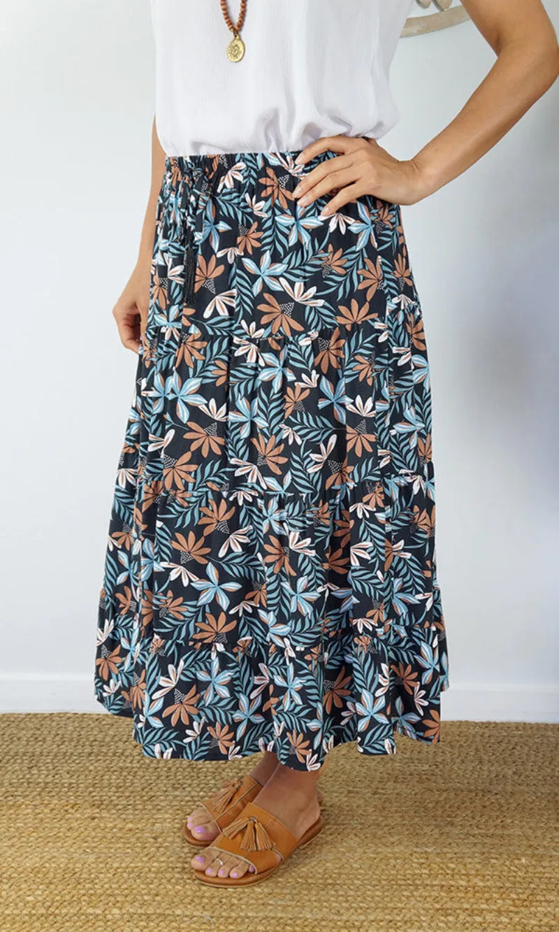 Rayon Skirt Tiered Sierra, More Colours
