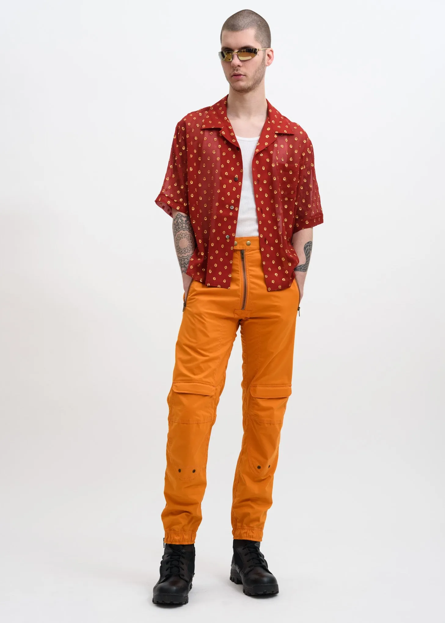 Red and Gold Luka Bowling Shirt