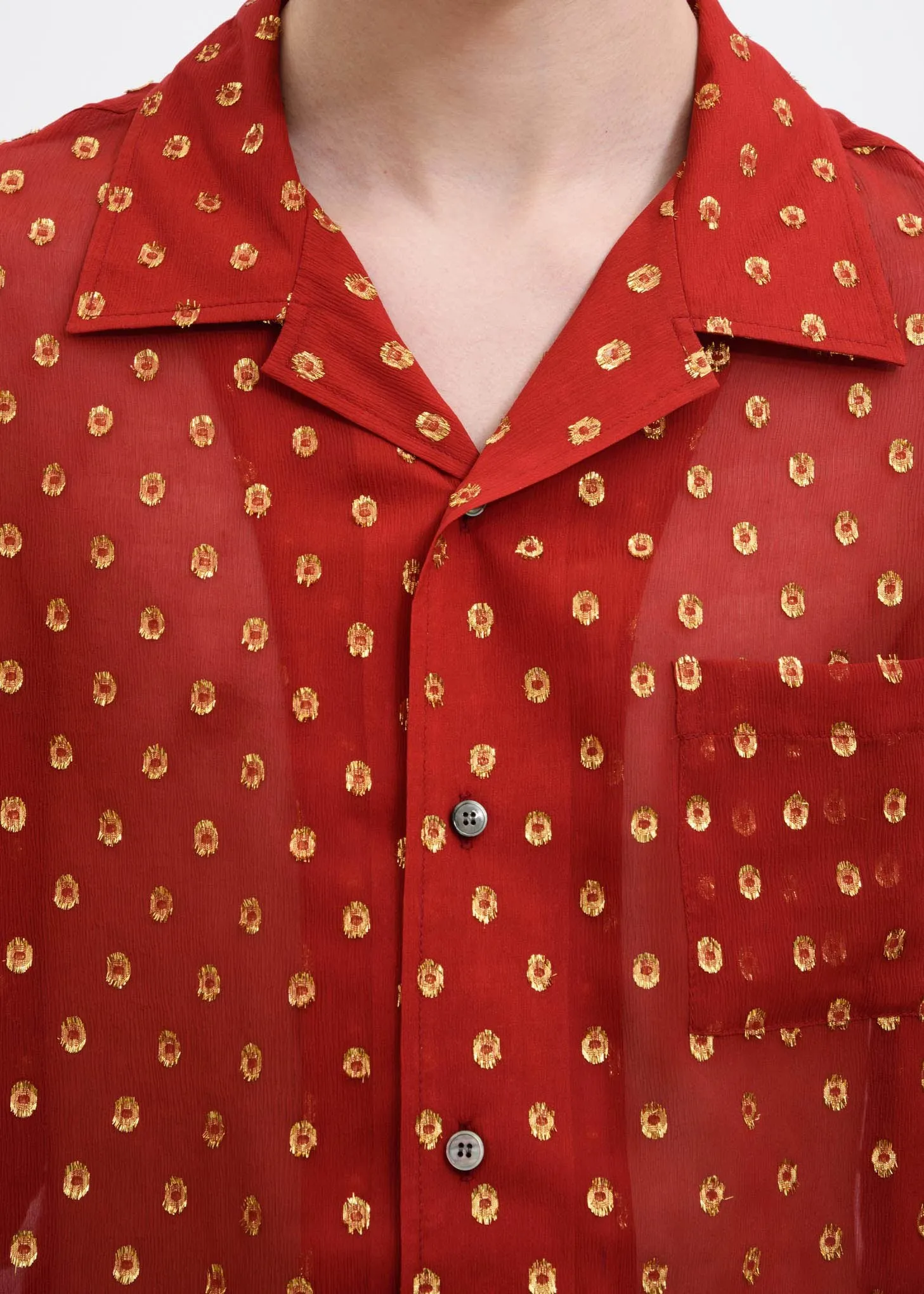Red and Gold Luka Bowling Shirt