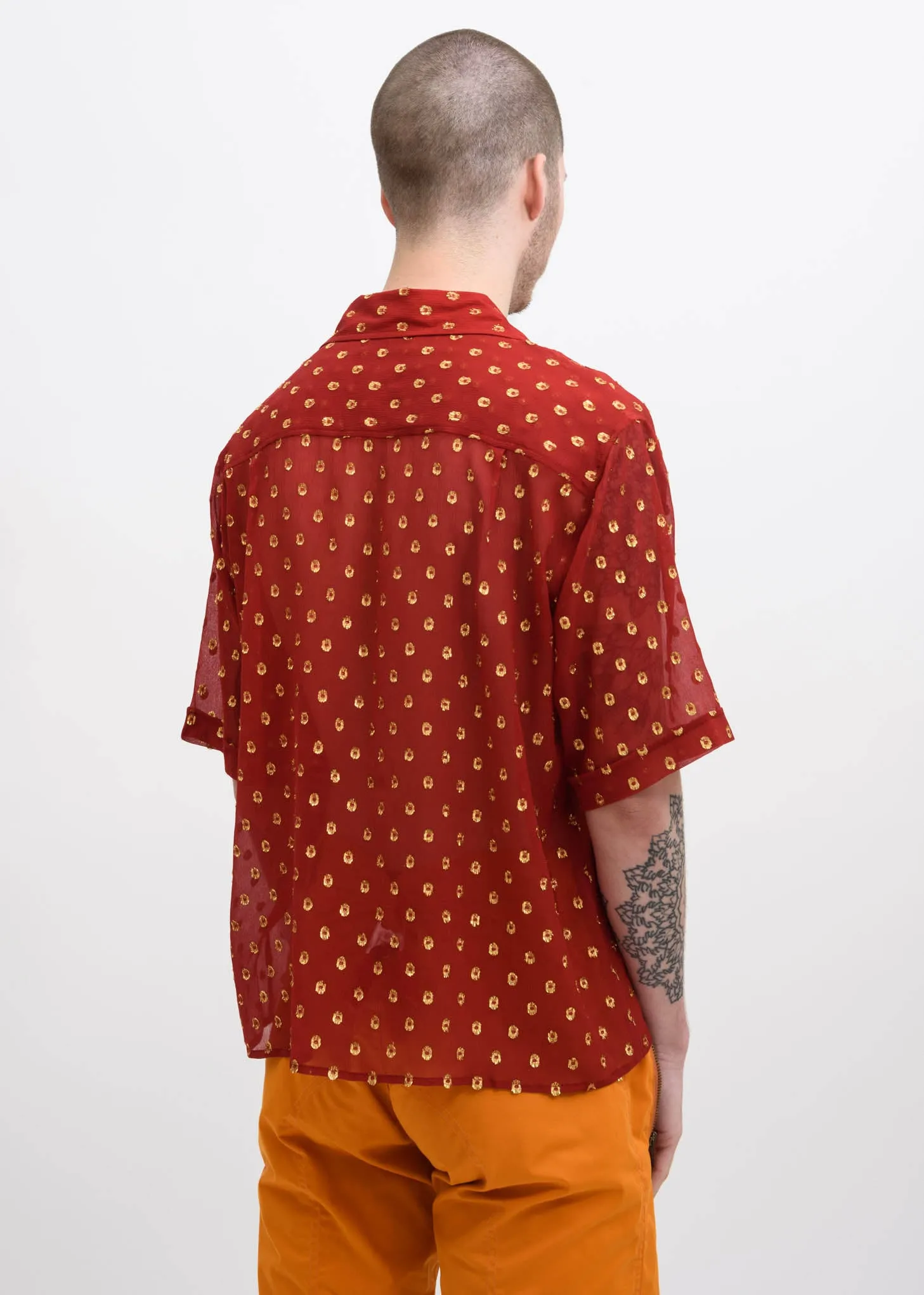 Red and Gold Luka Bowling Shirt