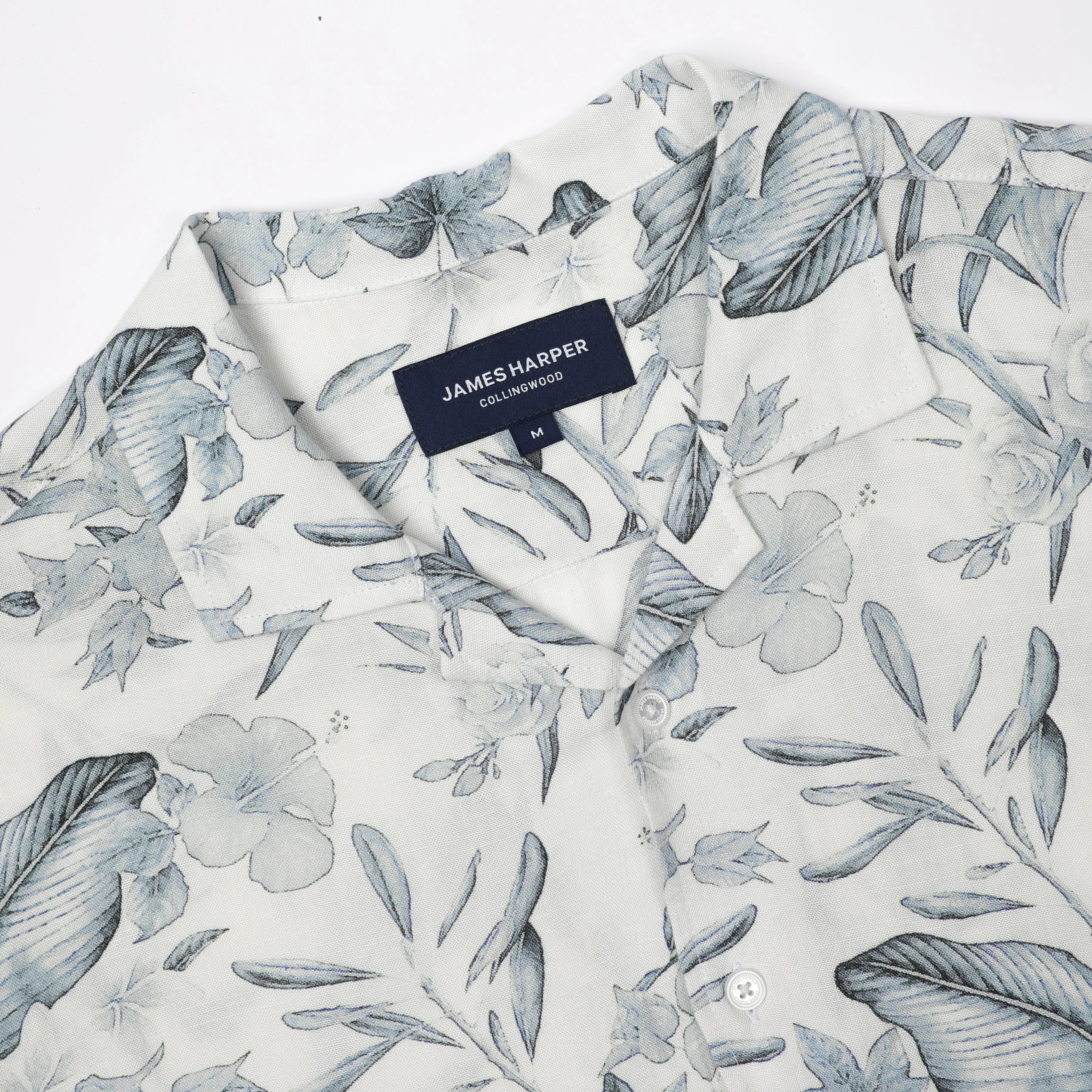 Relaxed Fit Malibu Cuban Collar Border Shirt