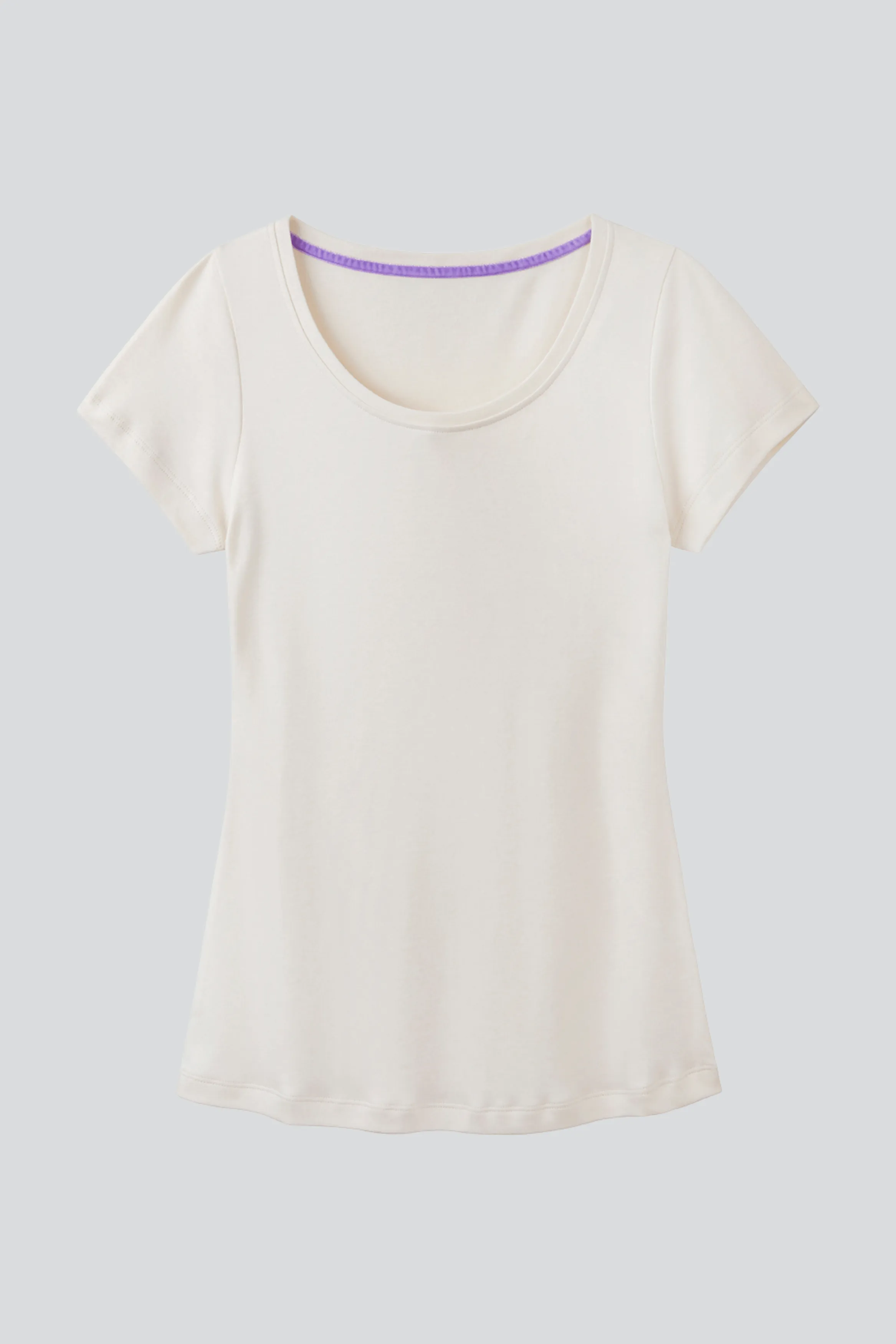 Scoop Neck Cotton Modal Blend T-shirt