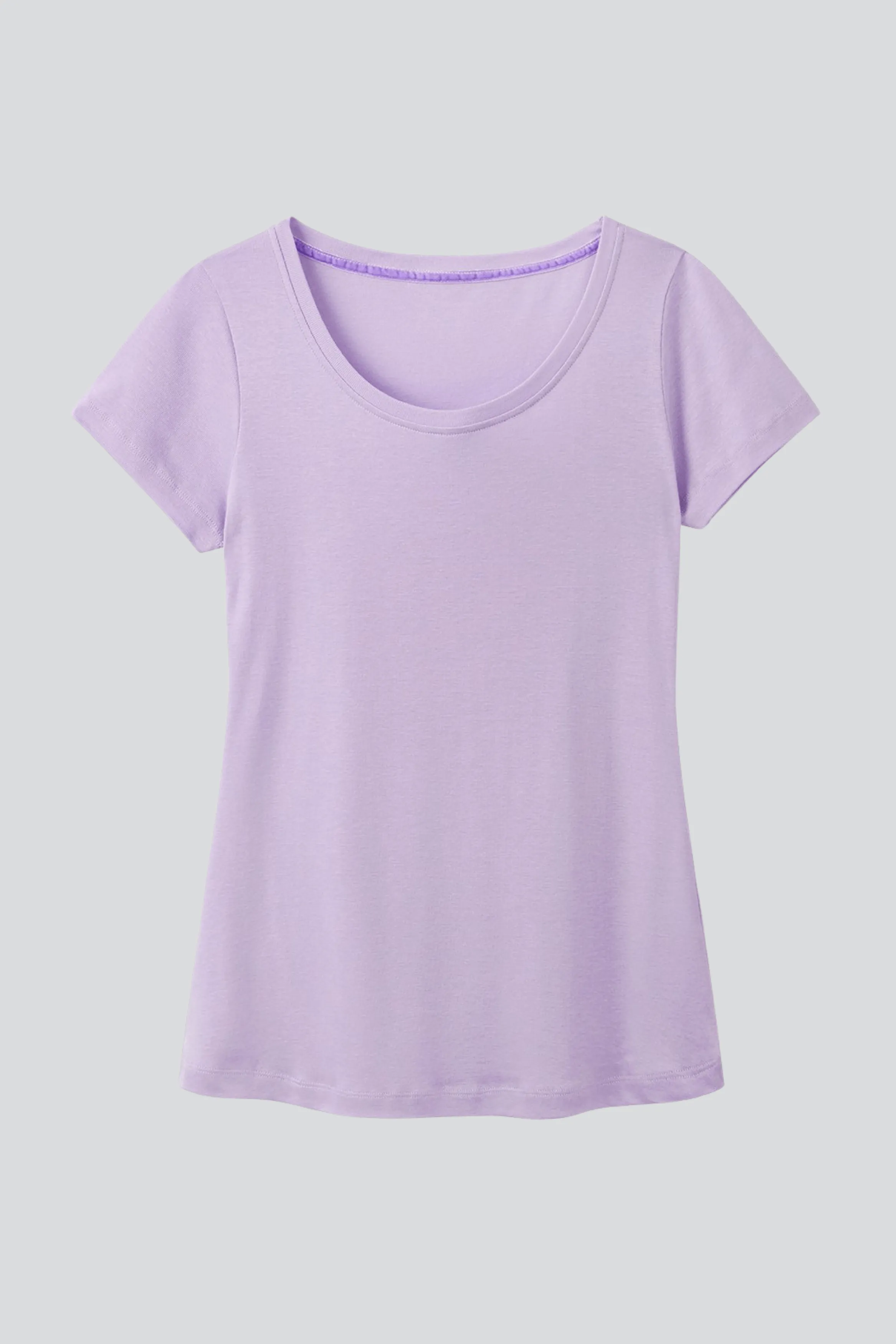 Scoop Neck Cotton Modal Blend T-shirt