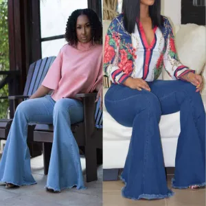 Sexy Flare High Waist Bodycon Denim Pants
