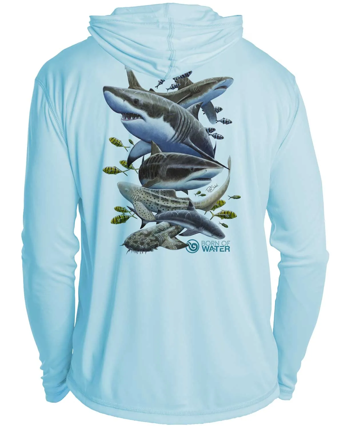 Shark Scuba Diving UV/UPF  50 Long Sleeve Hoodie: Misunderstood Beauty