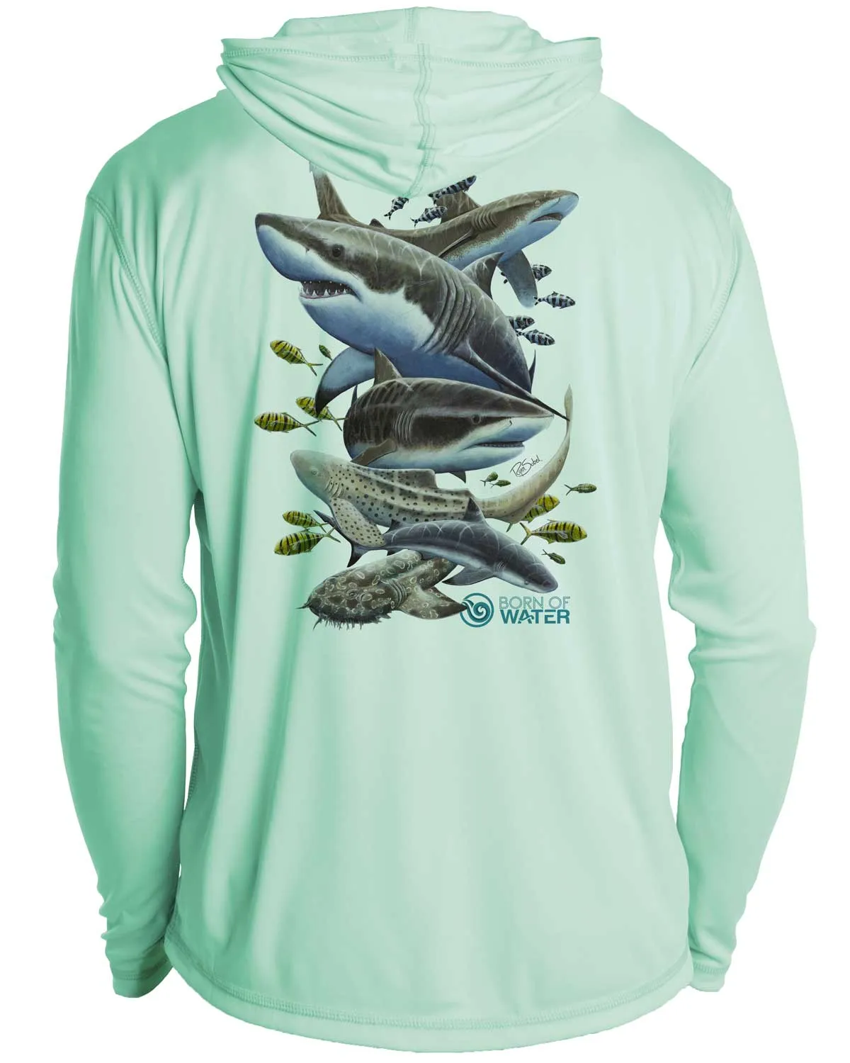 Shark Scuba Diving UV/UPF  50 Long Sleeve Hoodie: Misunderstood Beauty