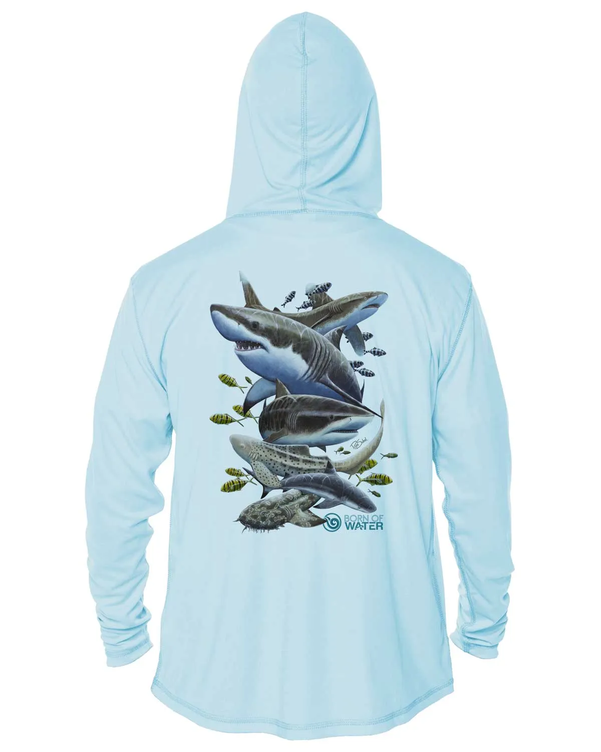 Shark Scuba Diving UV/UPF  50 Long Sleeve Hoodie: Misunderstood Beauty