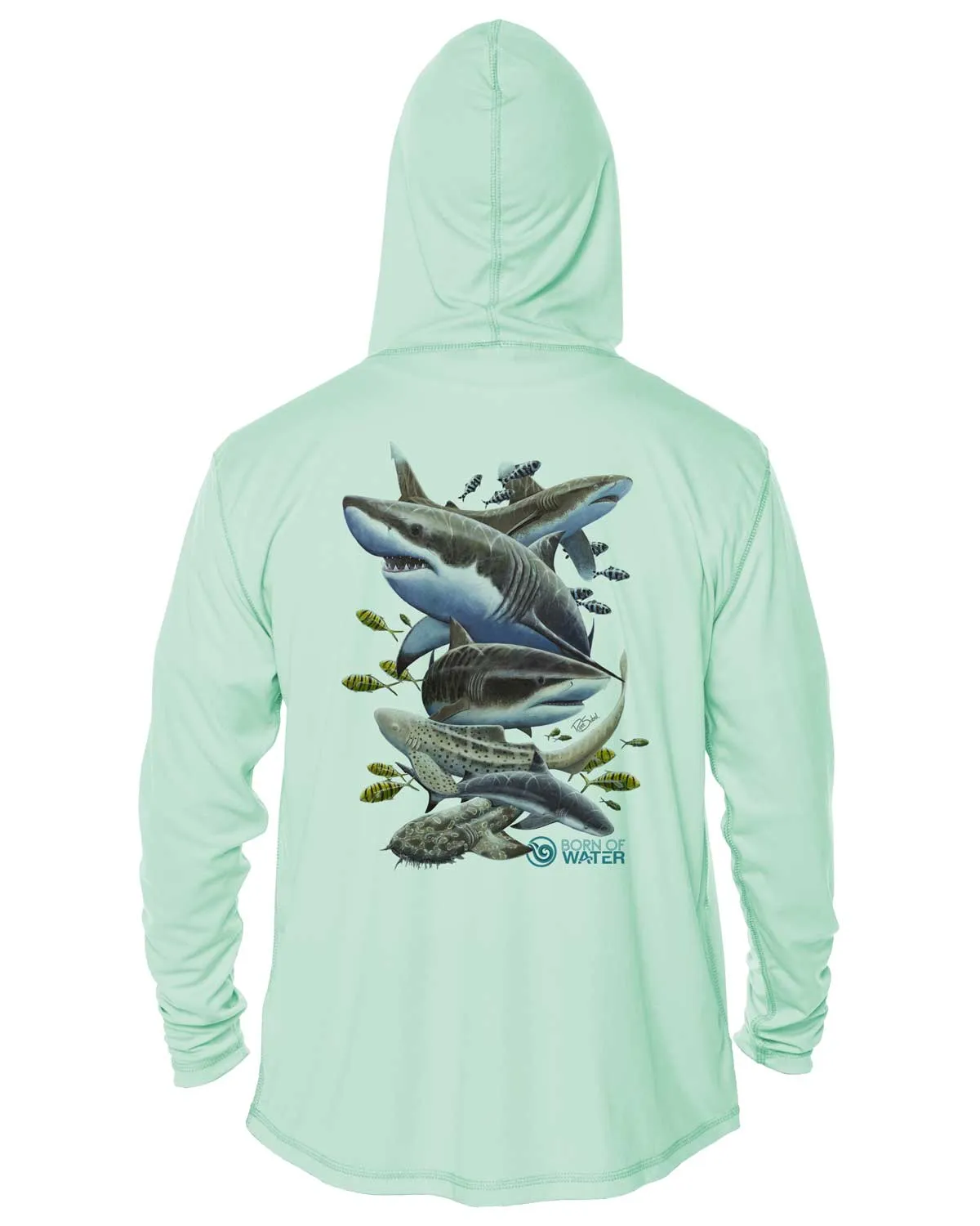 Shark Scuba Diving UV/UPF  50 Long Sleeve Hoodie: Misunderstood Beauty
