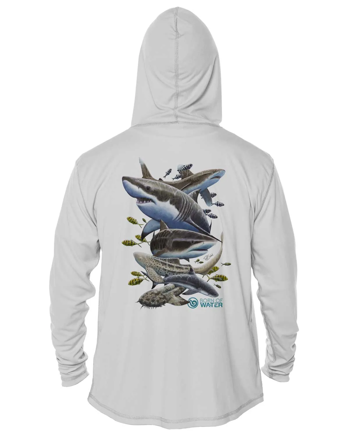 Shark Scuba Diving UV/UPF  50 Long Sleeve Hoodie: Misunderstood Beauty