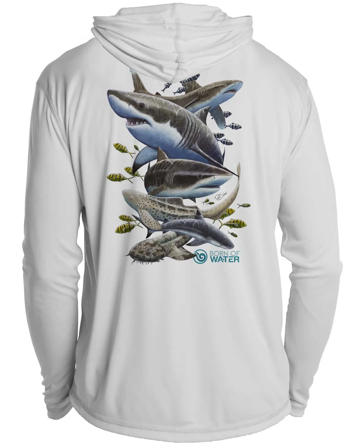 Shark Scuba Diving UV/UPF  50 Long Sleeve Hoodie: Misunderstood Beauty