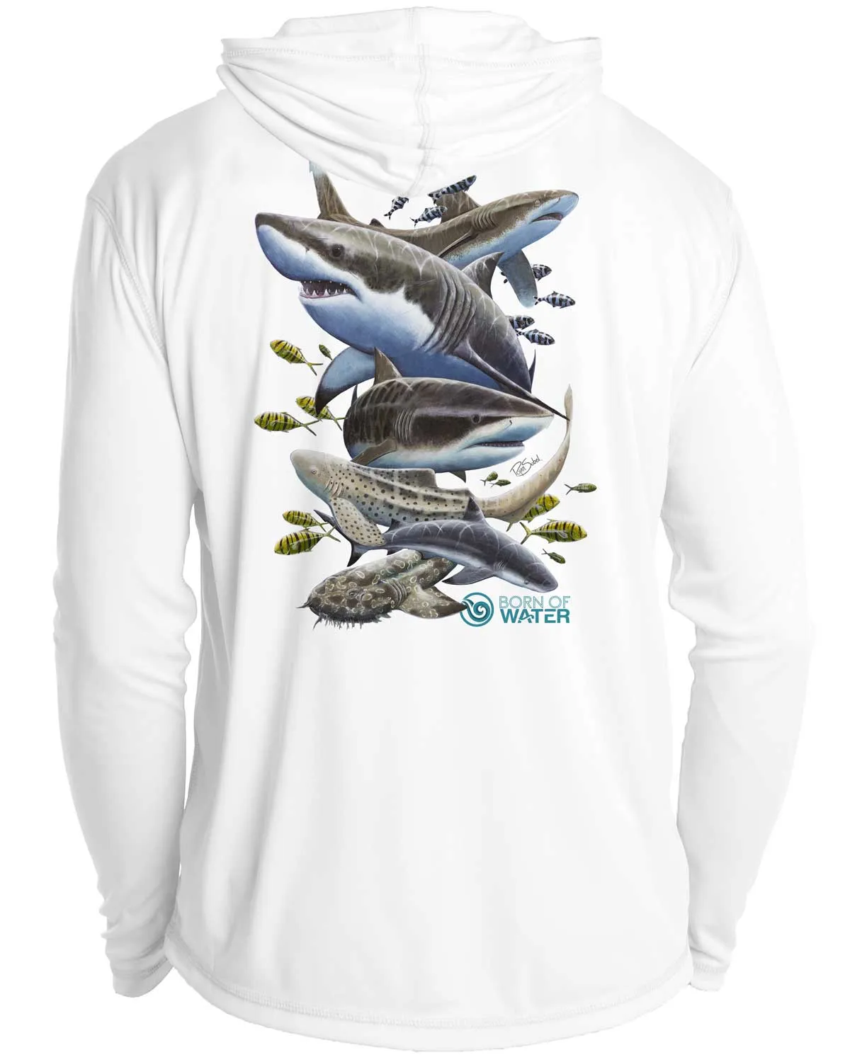 Shark Scuba Diving UV/UPF  50 Long Sleeve Hoodie: Misunderstood Beauty