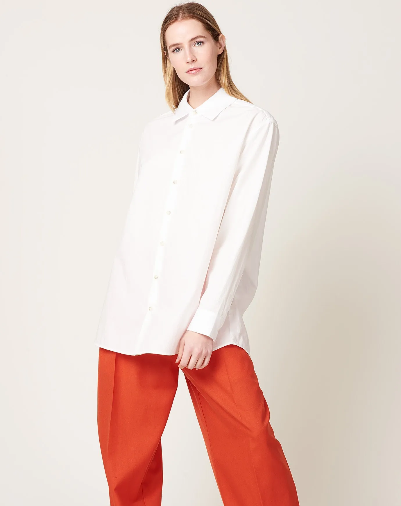 Signature Button Down in White