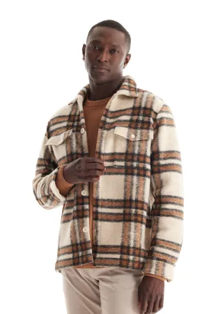 Soft Cloth Melrose Shirt Jacket in Soft Wool - Natural Mix
