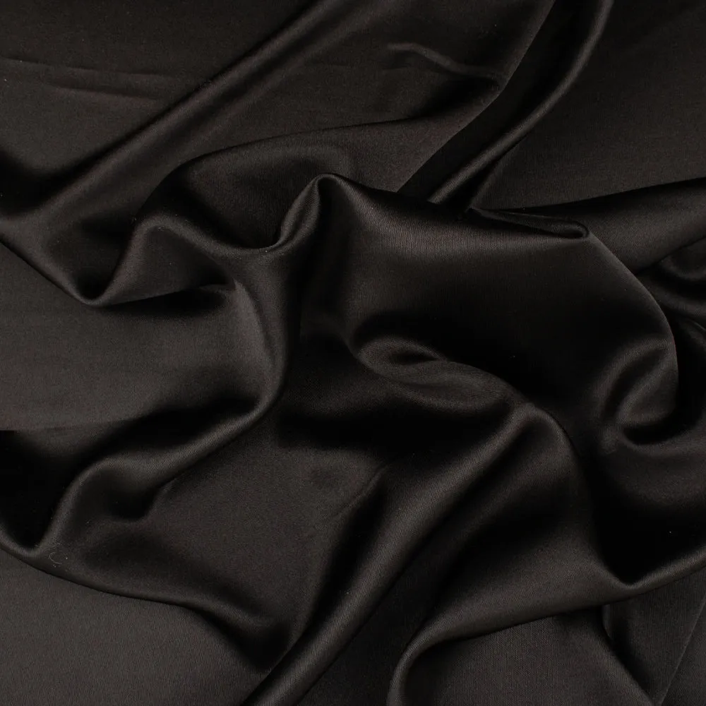 Stretch Matte Satin - CLICHY - Black