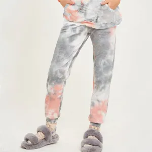 Tie Dye Jogger Pants: PINK
