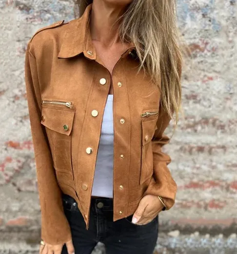 Timeless Ultra Suede Crop Jacket (Color Options)