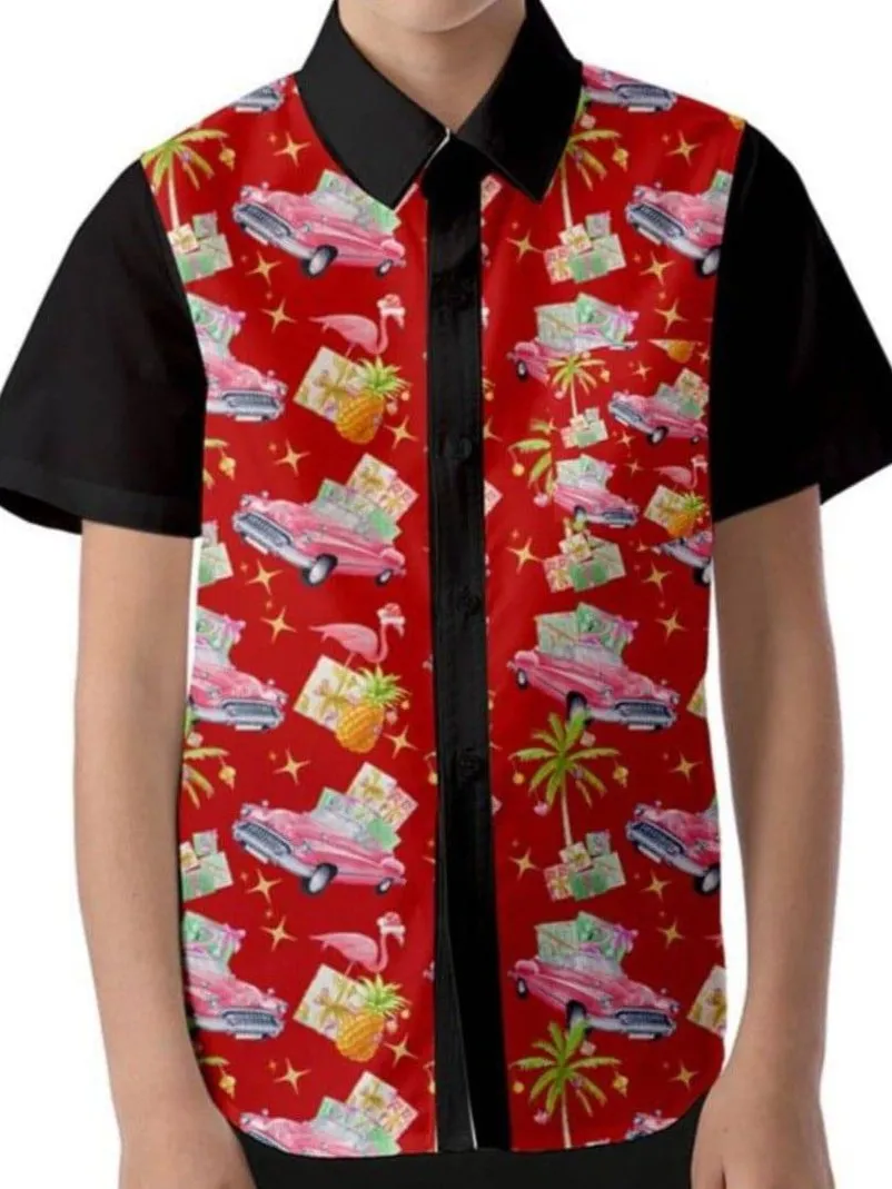 Tropical Christmas Kids' Unisex Short Sleeve Shirt