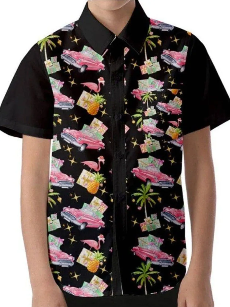 Tropical Christmas Kids' Unisex Short Sleeve Shirt