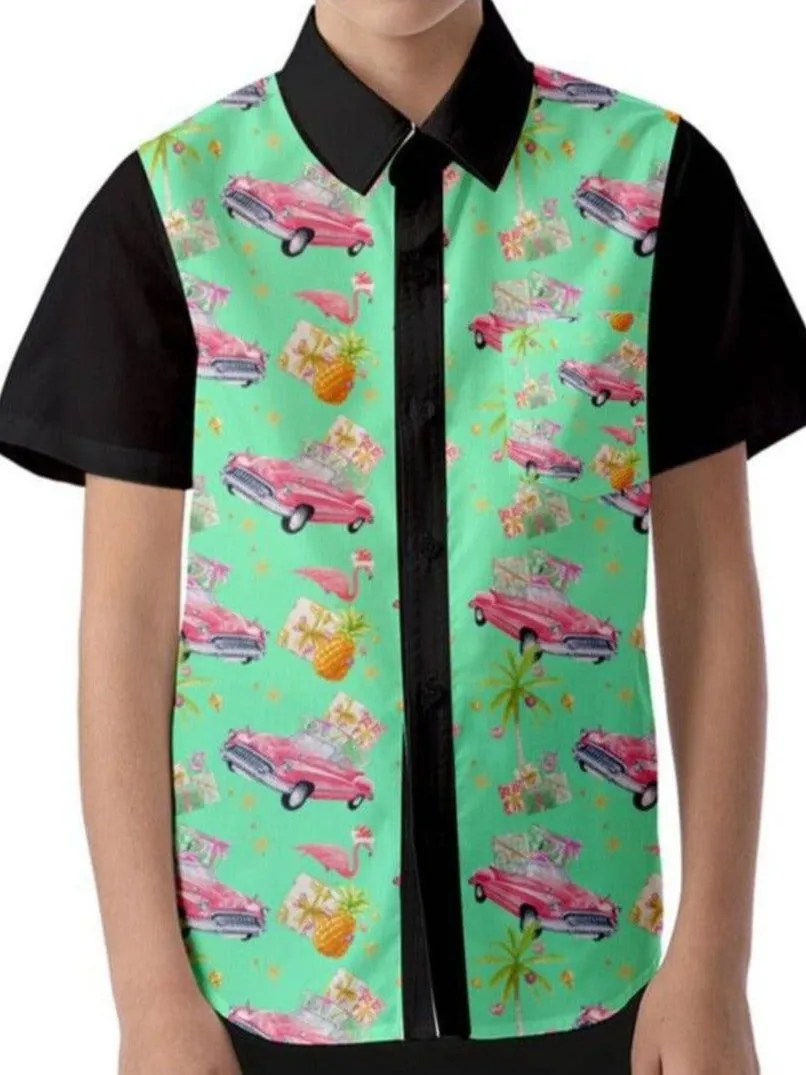 Tropical Christmas Kids' Unisex Short Sleeve Shirt