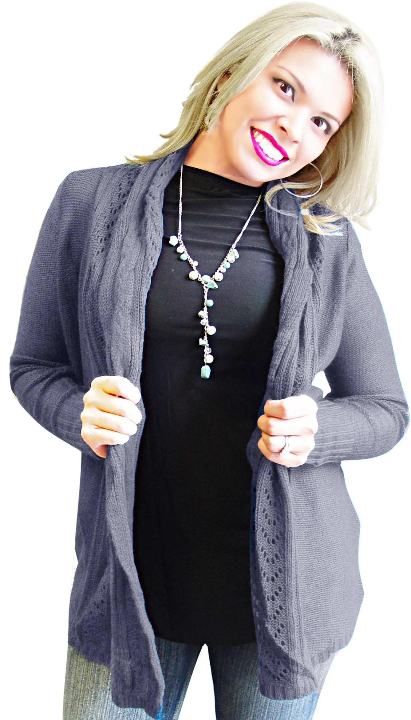 Vintage Knit Draped Cardigan
