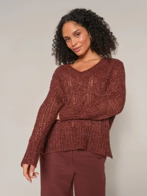 Welma Cable V-Neck Knit