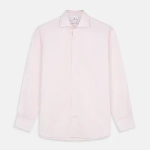White and Pink Wide Stripe Belgravia Shirt