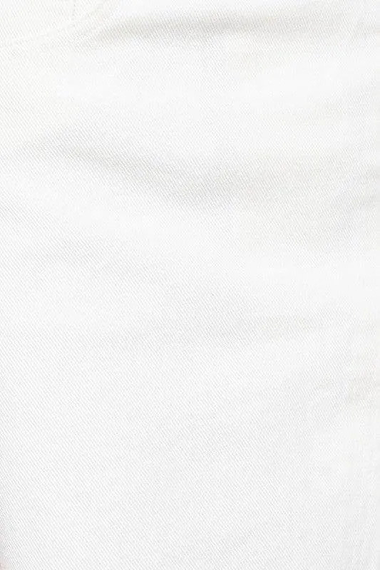 White Denim Mini Skirt