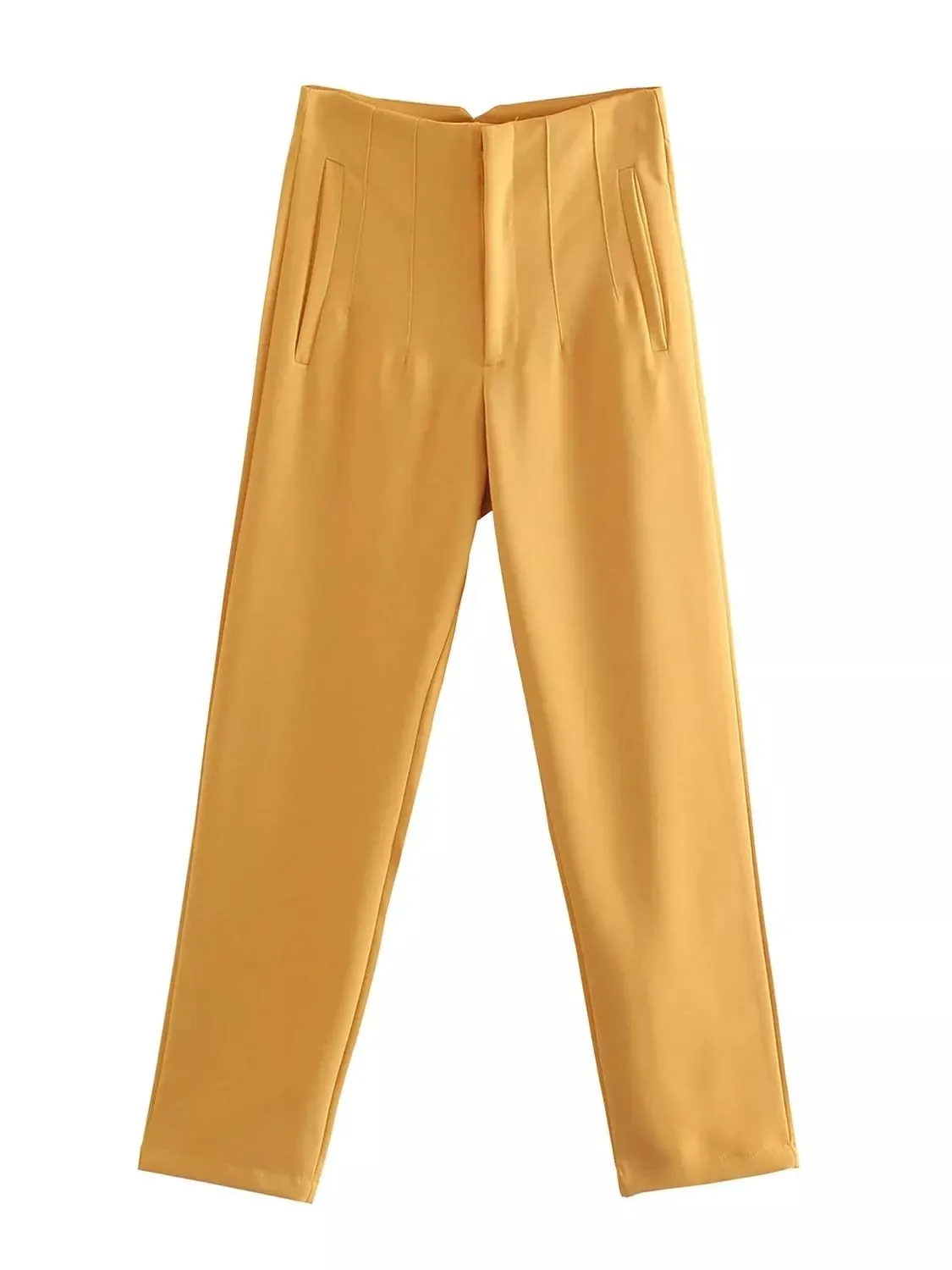 Women Light Weight Zipper Fly Office Pants