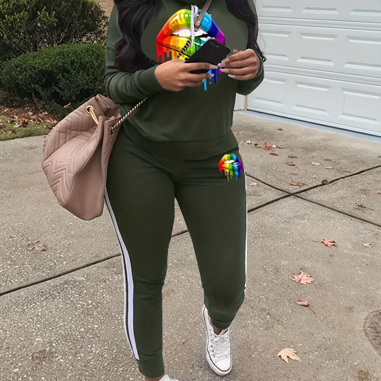 Womens Casual 2 Piece Tracksuit Outfits Long Sleeve Pullover Sweatshirt Jogger Pants Sweatsuits Set - Soft & Comfortable Fabric - For Women - Perfect for Loungewear, Sports & Casual Wear - Ideal Gift for Her