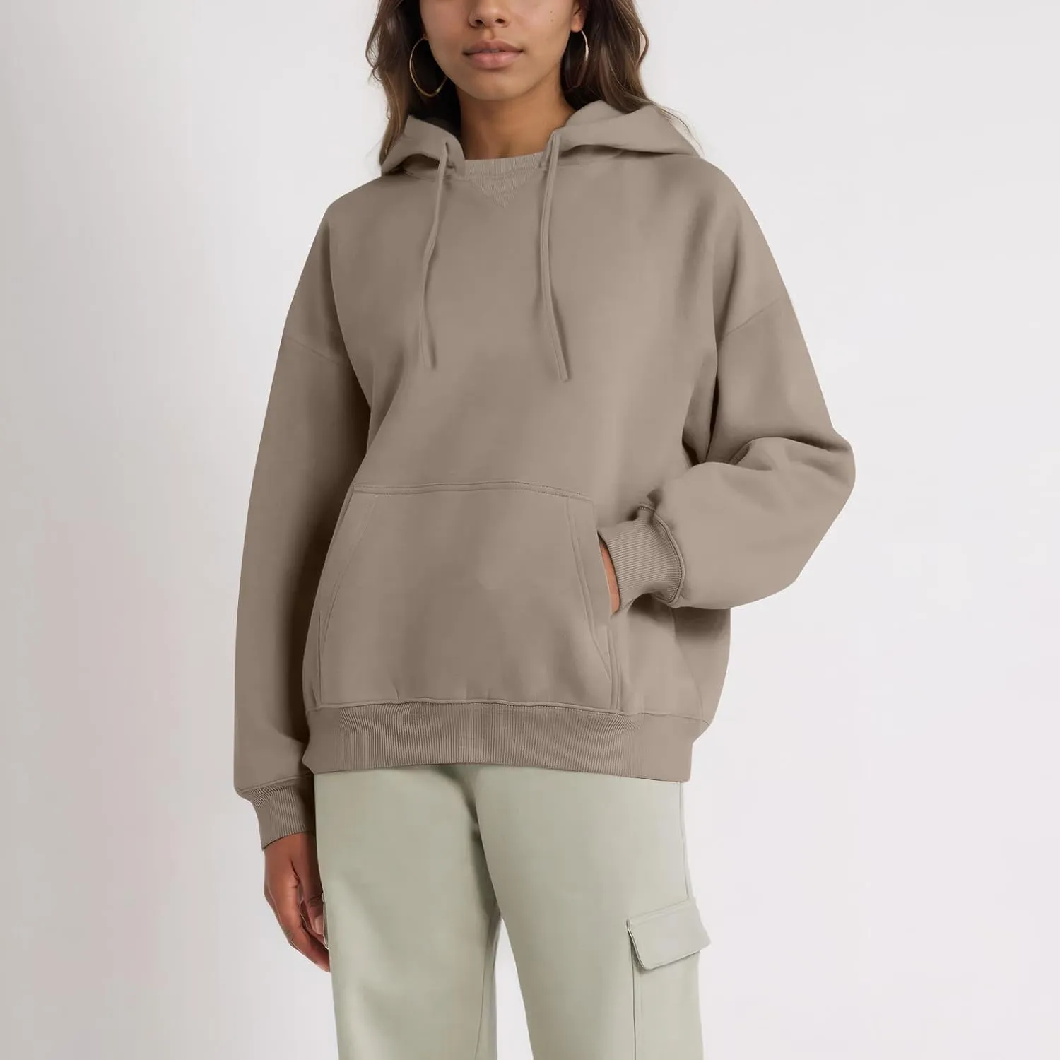 Womens Hoodies Pullover Oversized Comfy Soft Hooded Sweatshirts Winter Sweaters Plain Hoodie with Pockets