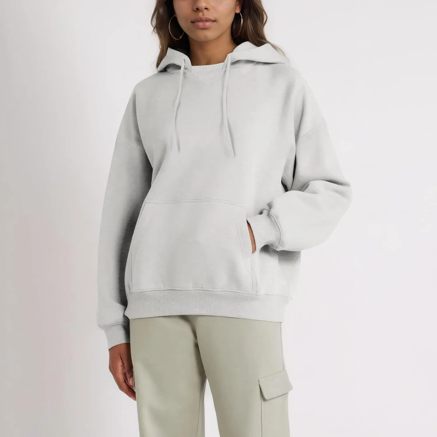Womens Hoodies Pullover Oversized Comfy Soft Hooded Sweatshirts Winter Sweaters Plain Hoodie with Pockets