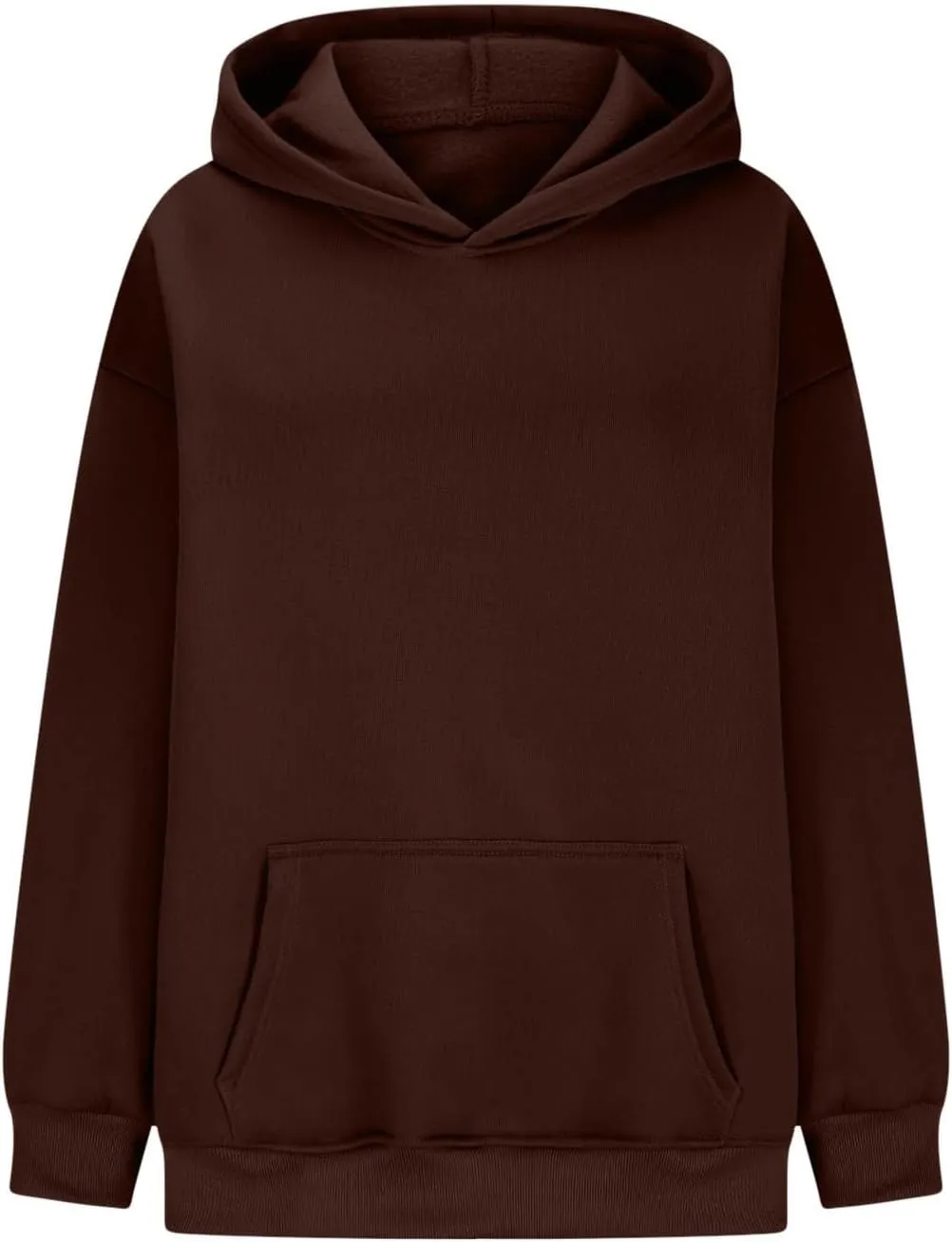 Womens Thick Oversized Pullover Hoodie with Front Pocket Casual Loose Fit Sweatshirt 2025 Fashion Fleece Sweater Tuinc