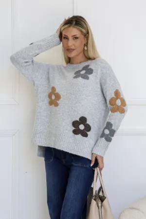 Woodstock Daisy Knit | Soft Grey